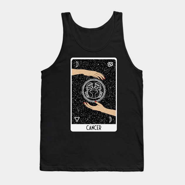 Cancer Astrology Tarot Card Tank Top by Manzo Carey